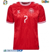 Maglie da calcio Danimarca Mathias Jensen #7 Prima Maglia Europei 2024 Manica Corta